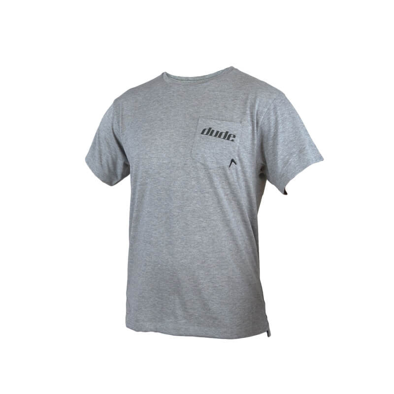 An image showing Mens Boomer Tee in grey color with Crew neck