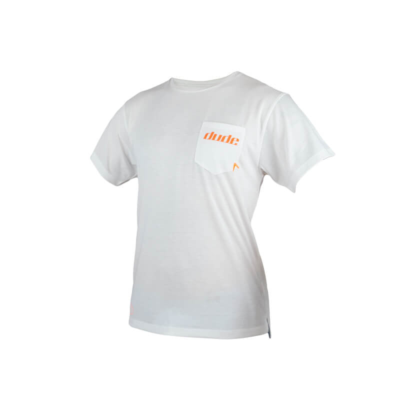 An image showing Mens Boomer Tee in white color with Crew neck