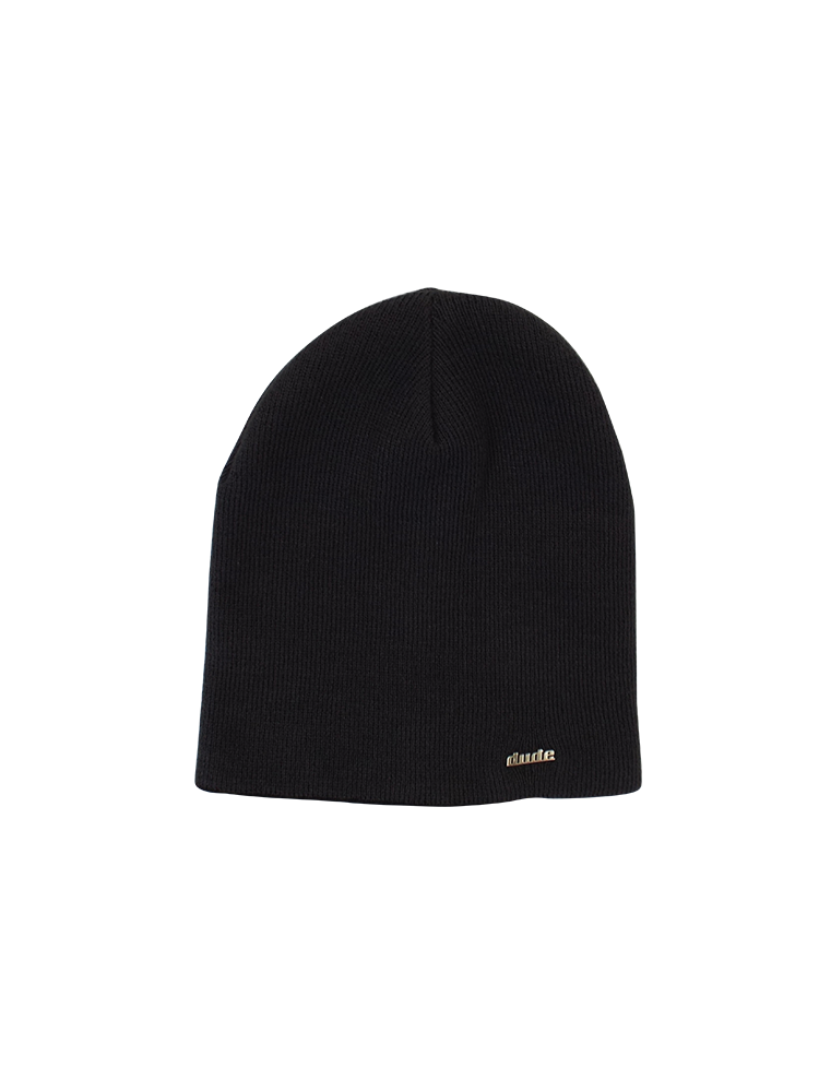An image of DUDE Winter Beanie in black color in one size fits most