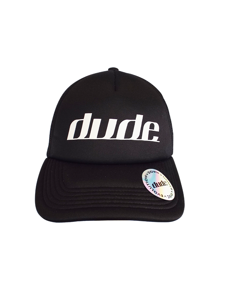 An image of DUDE Origin Trucker Hat front view