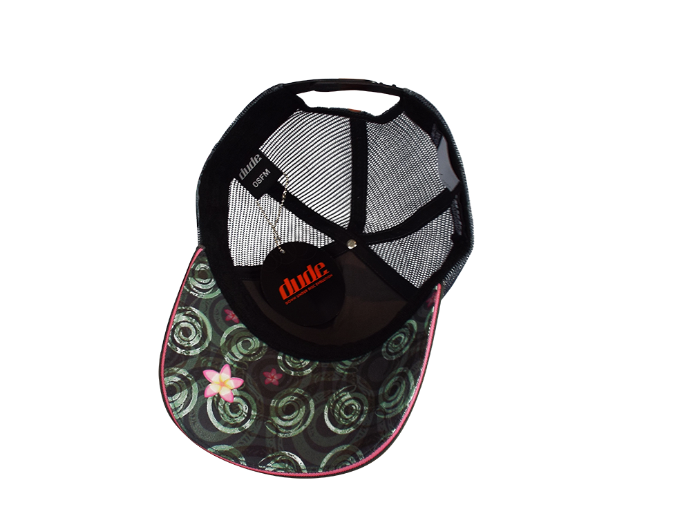 An image showing a Black Jessica Trucker Cap with Toweling sweatband