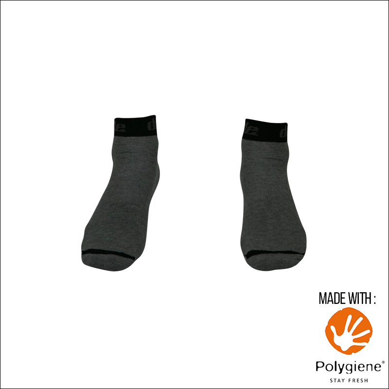 An image showing Reversible Unstinkable Socks from Dude Apparel. Gray in color