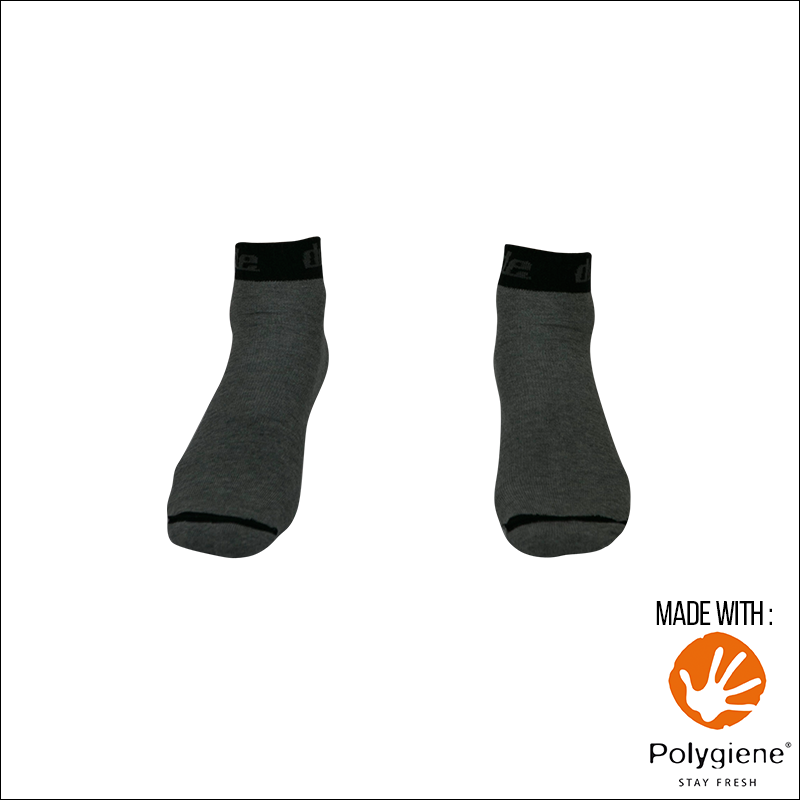 An image showing Reversible Unstinkable Socks from Dude Apparel. Gray in color 