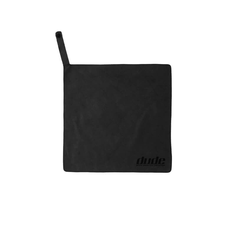 An image showing Dude Tech Towel, black in color 