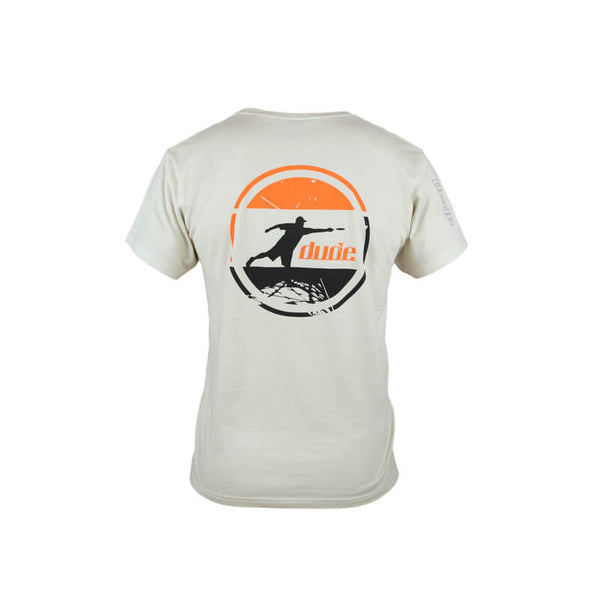 An image showing Arden Cotton Tee, Disc golf apparel.  Off White Color.