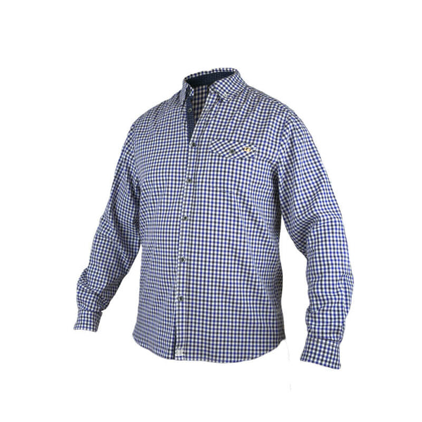 An image showing Dude Woven Shirt from Dude, long sleeves checkered design