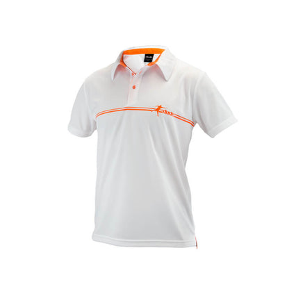 An image showing Arden Polo, Golf clothe for men.  White Orange color