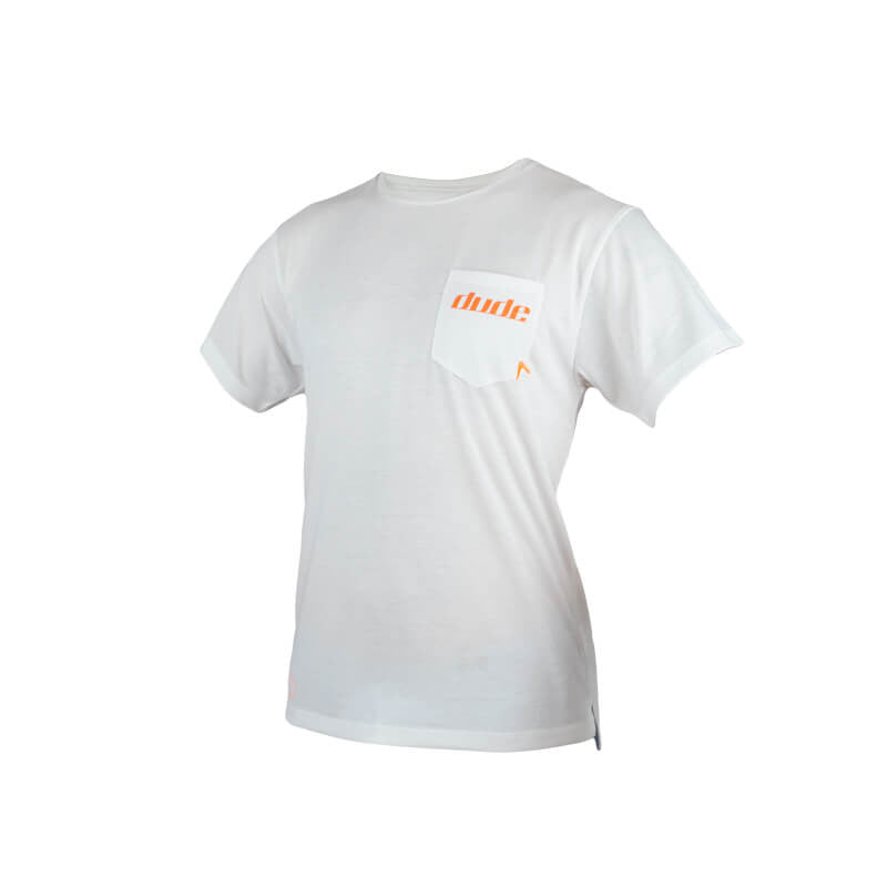 An image showing Mens Boomer Tee in white color with Crew neck 