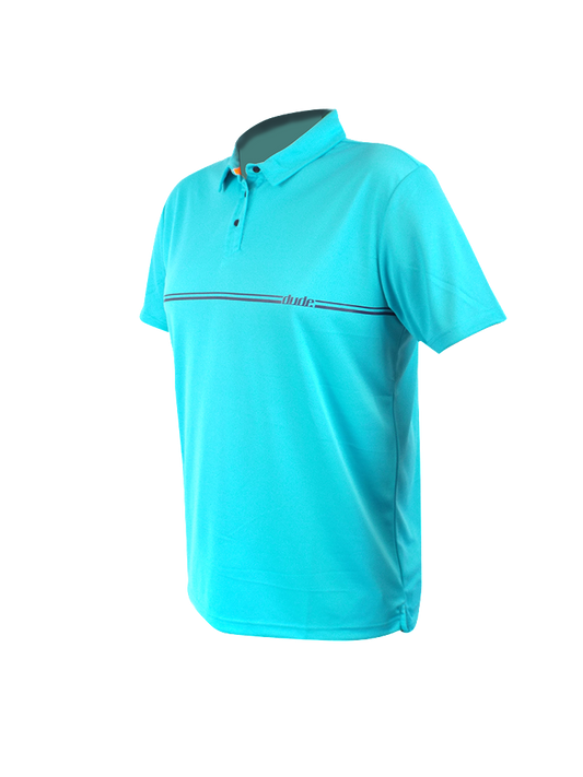 An image showing Barsby Polo-  Disc golf polo shirts, Aqua Color.