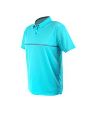 An image showing Barsby Polo-  Disc golf polo shirts, Aqua Color.