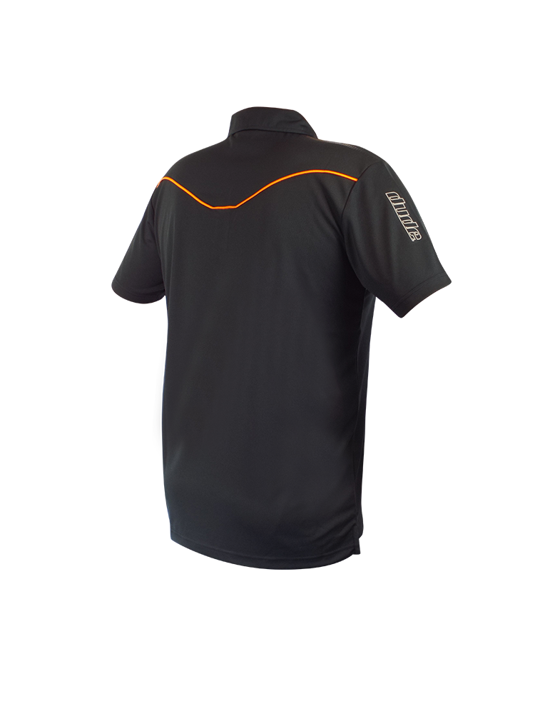 An image showing Barsby Polo-  Disc golf polo shirt, color black.