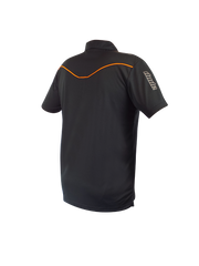 An image showing Barsby Polo-  Disc golf polo shirt, color black.