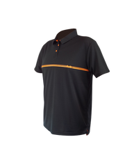 An image showing Barsby Polo-  Disc golf polo shirt,  color black.