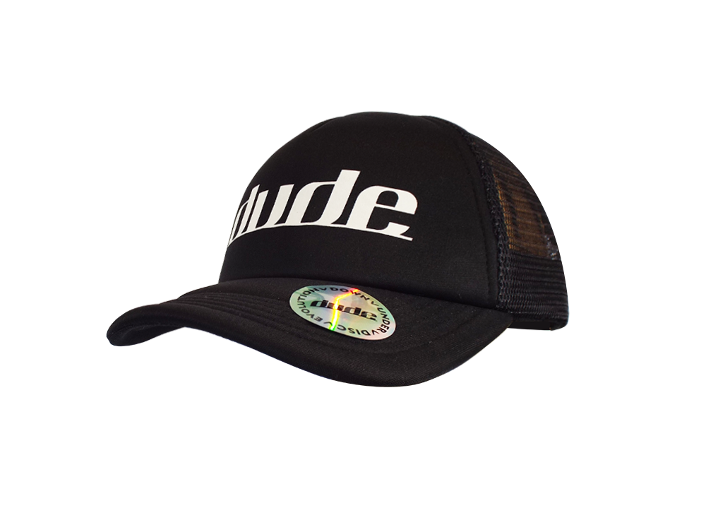 An image of DUDE Origin Trucker Hat front view