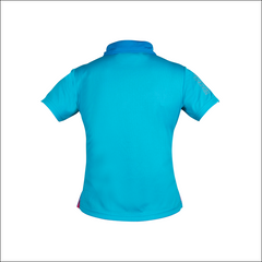 An back image of Melodie Pro Polo blue in color with Slim fit design