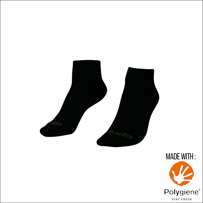 An image showing Reversible Unstinkable Socks from Dude Apparel. Black in color 