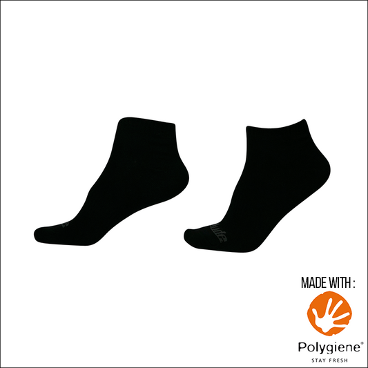 An image showing Reversible Unstinkable Socks from Dude Apparel. Black in color