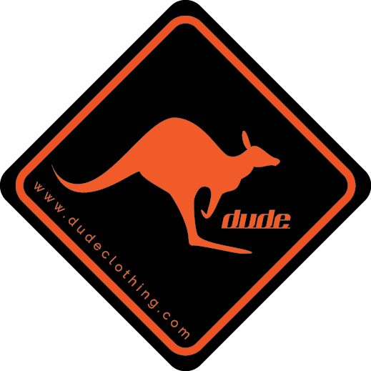 Dude Kangaroo Sign Stickers