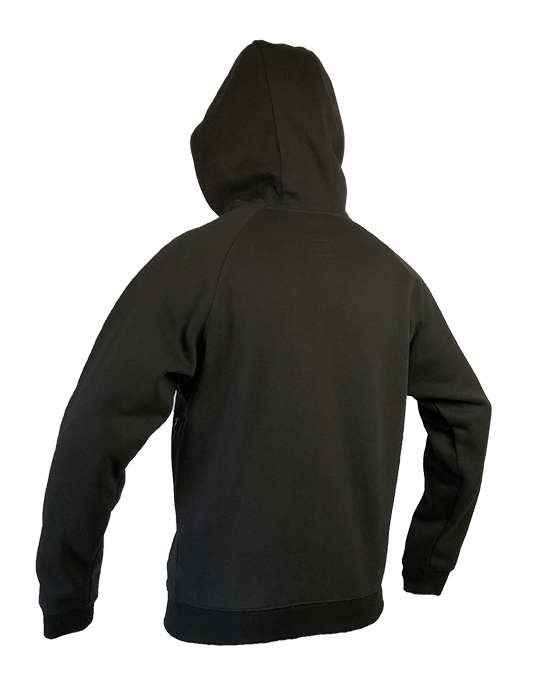 An image showing Dude Mens Inspire Tech Hoodie in black color with Ultra-warm fleece and comfortable