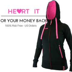 An image showing Ladies Inspire Tech Hoodie with a money back guaranteed posts